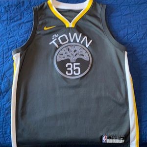 Boys Kevin Durant #35 Jersey.  Size Large.  Grey in color.